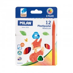 Milan Пастели Triangular, 12 цвята - Канцеларски материали