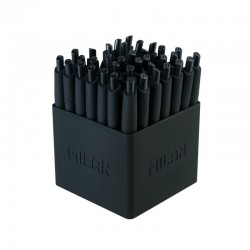 Milan Химикалка P1 Touch, автоматична, мини, черна, 40 броя, опаковка 36 - Пишещи средства