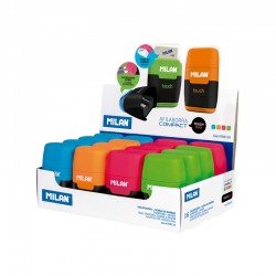 Milan Острилка Compact Touch Duo, с гума, цвят асорти - Канцеларски материали