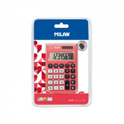 Milan Калкулатор Pocket, 8-разряден, в блистер, червен - Канцеларски материали
