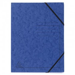 Exacompta Папка, картонена, с ластик, синя - Exacompta
