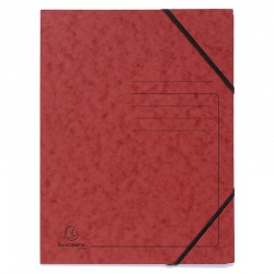 Exacompta Папка, картонена, с ластик, червена - Exacompta