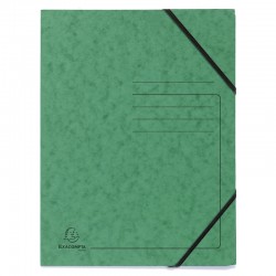 Exacompta Папка, картонена, с ластик, зелена - Exacompta