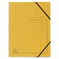 Exacompta Папка, картонена, с ластик, жълта - Exacompta