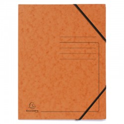 Exacompta Папка, картонена, с ластик, оранжева - Exacompta