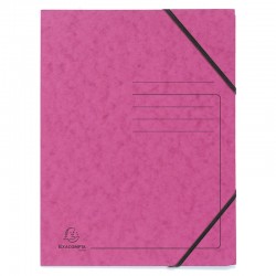 Exacompta Папка, картонена, с ластик, розова - Exacompta