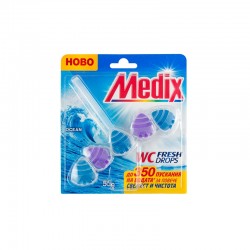Medix Ароматизатор за тоалетна WC Fresh Drops, океан, 55 g - Medix
