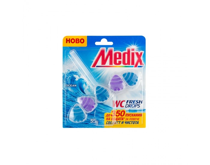Medix Ароматизатор за тоалетна WC Fresh Drops, океан, 55 g