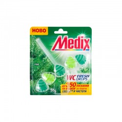 Medix Ароматизатор за тоалетна WC Fresh Drops, бор, 55 g - Medix