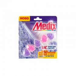 Medix Ароматизатор за тоалетна WC Fresh Drops, лавандула, 55 g - Medix