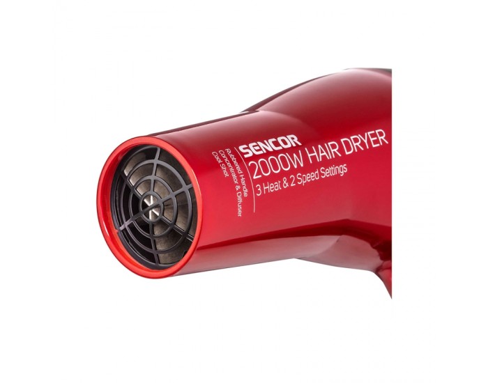Sencor Сешоар SHD 6701RD, с 2 степени, 2000 W, червен