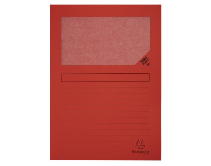 Exacompta Папка за картотека, L-образна, с прозорец, 120 g/m2, 22 x 31 cm, асорти, 10 броя