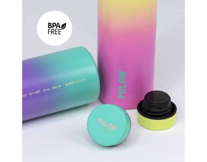 Milan Бутилка за вода Sunset, изотермична, 591 ml