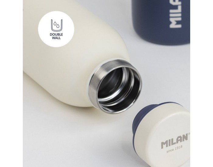 Milan Бутилка за вода 1918, изотермична, бяла, 354 ml