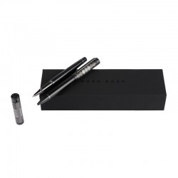 Hugo Boss Комплект химикалка и ролер Grade, черни - Hugo Boss