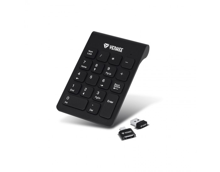 Yenkee Клавиатура с цифри 4020 WL, USB Nano, черна