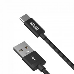 Yenkee Кабел 301 BK, USB-A Male към USB-C Male, 1 m, черен - Офис техника