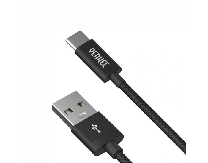 Yenkee Кабел 301 BK, USB-A Male към USB-C Male, 1 m, черен