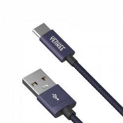 Yenkee Кабел 302 BE, USB-A Male към USB-C Male, 2 m, син - Офис техника