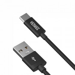 Yenkee Кабел 302 BK, USB-A Male към USB-C Male, 2 m, черен - YENKEE