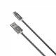 Yenkee Кабел 302 GY, USB-A Male към USB-C Male, 2 m, сив