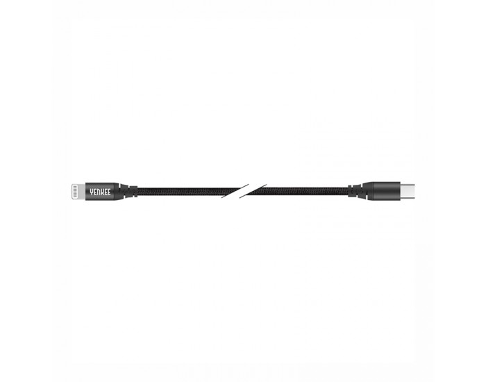 Yenkee Кабел 631 BK, USB-C Male към Lightning Male, 1 m, черен