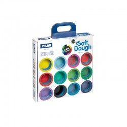 Milan Тесто за моделиране Soft Dough, 16 цвята - Канцеларски материали