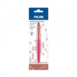 Milan Химикалка Capsule Copper, автоматична, 1.0 mm, розова, в блистер - Канцеларски материали
