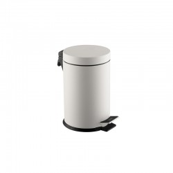 Dayco Кош за отпадъци, с педал, метален, ø18 х 29 cm, 5 L, бял - Кухненски аксесоари