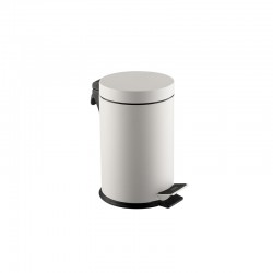 Dayco Кош за отпадъци, с педал, метален, ø22 х 36 cm, 12 L, бял - Кухненски аксесоари