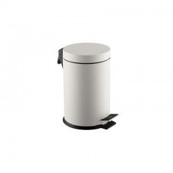 Dayco Кош за отпадъци, с педал, метален, ø27.5 х 44 cm, 20 L, бял - Кухненски аксесоари