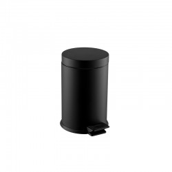 Dayco Кош за отпадъци, с педал, метален, ø18 х 29 cm, 5 L, черен - Кухненски аксесоари