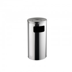 Dayco Кош за отпадъци, с пепелник, ø30 х 65 cm, 35 L, инокс - Кухненски аксесоари