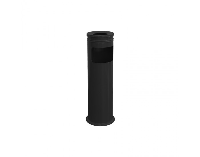 Dayco Кош за отпадъци, с пепелник, ø18 х 60 cm, 13 L, черен