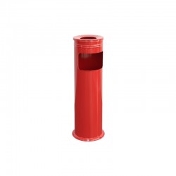 Dayco Кош за отпадъци, с пепелник, ø18 х 60 cm, 13 L, червен - Кухненски аксесоари
