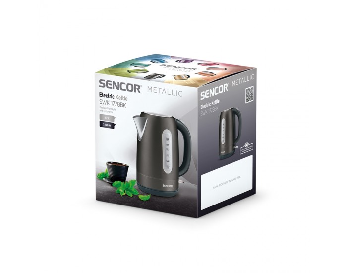 Sencor Електрическа кана за вода SWK 1778BK, метална, 1.7 L, черна Sencor Електрическа кана за вода SWK 1778BK, метална, 1.7 L, черна