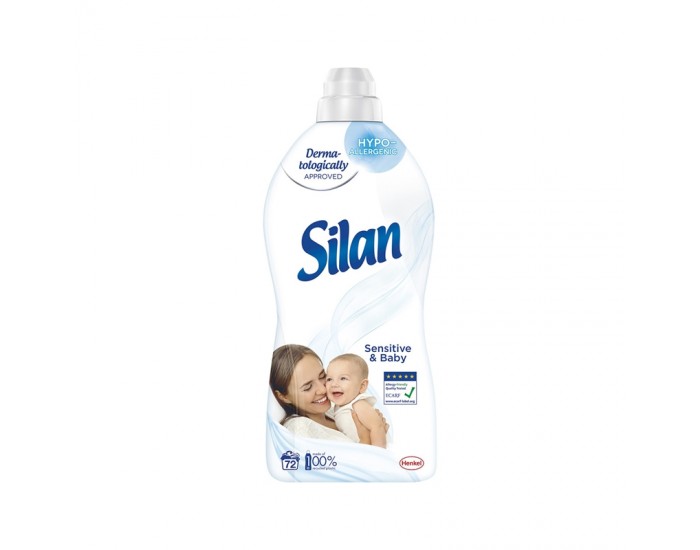 Silan Омекотител Sensitive, за 72 пранета, 1.8 L