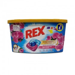 Rex Перилен прапарат Orchid, капсули, за цветно пране, за 39 пранета - Продукти за баня и WC