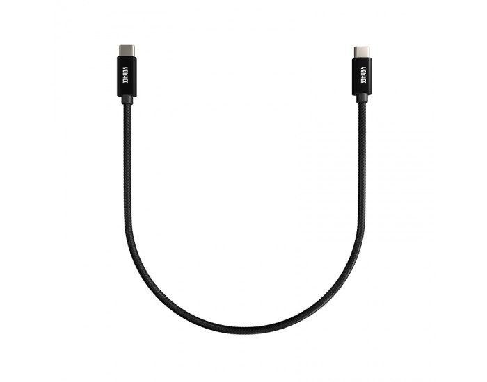 Yenkee Кабел USB Type-C към USB Type-C, 0.2 m, черен