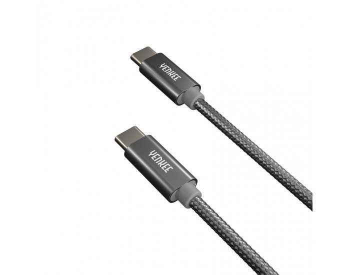 Yenkee Кабел USB Type-C към USB Type-C, 1 m, сив