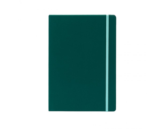 Fabriano Тетрадка Ispira, A5, широки редове, шита, твърда корица, 96 листа, зелена