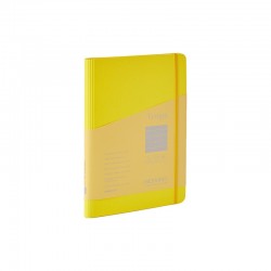 Fabriano Тетрадка Ecoqua+, A5, картонена корица, със скрита спирала, 70 листа, жълта - Fabriano