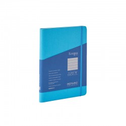 Fabriano Тетрадка Ecoqua+, A5, картонена корица, със скрита спирала, 70 листа, синя - Fabriano