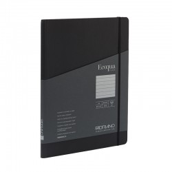 Fabriano Тетрадка Ecoqua+, A4, картонена корица, със скрита спирала, 70 листа, черна - Fabriano