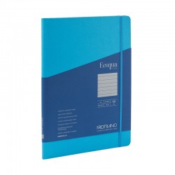 Fabriano Тетрадка Ecoqua+, A4, картонена корица, със скрита спирала, 70 листа, синя - Fabriano
