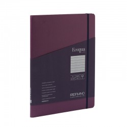 Fabriano Тетрадка Ecoqua+, A4, картонена корица, със скрита спирала, 70 листа, лилава - Fabriano