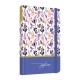 Gipta Тетрадка Purple Notes, кремава хартия, широки редове, твърда корица, с ластик, 13 х 21 cm, 120 листа