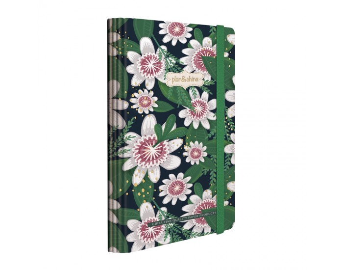 Gipta Планер Plan&Shine, A5, твърда корица, със скрита спирала, с ластик, 120 листа Gipta Планер Plan&Shine, A5, твърда корица, със скрита спирала, с ластик, 120 листа