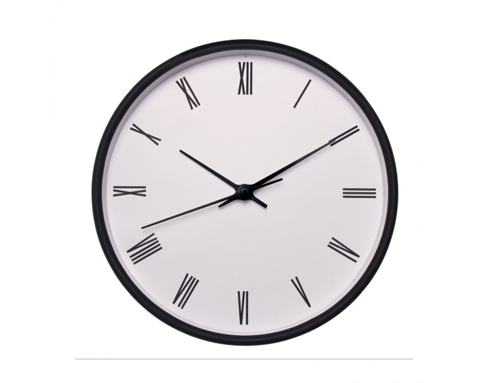 Splendid Стенен часовник Easy, диаметър 25.5 cm, черен