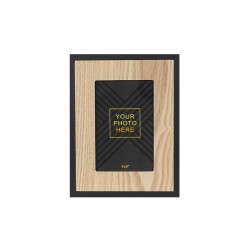 Splendid Рамка за снимка Davos, MDF, 18 х 23 cm, черна с дървени елементи - Сувенири, Подаръци, Свещи